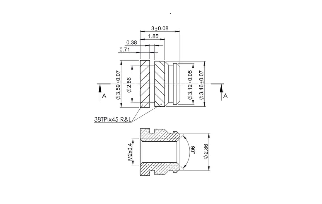 IN-203 Desenho técnico