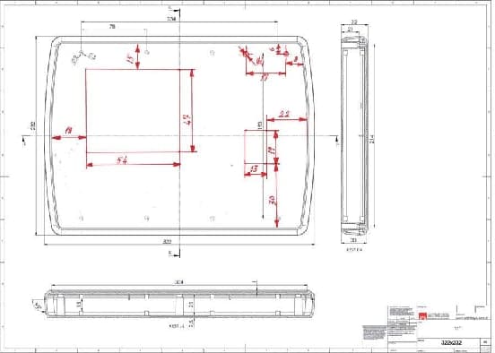 Technische Zeichnung für CNC-Bearbeitung
